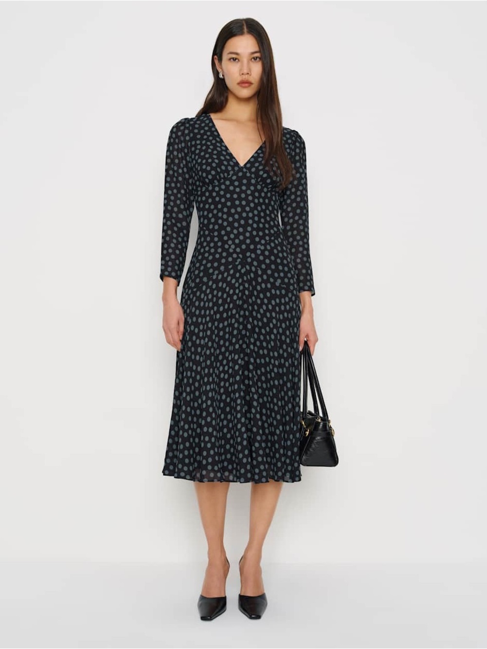 Reformation Maureen Dress In Cosmic Dot Size 4
